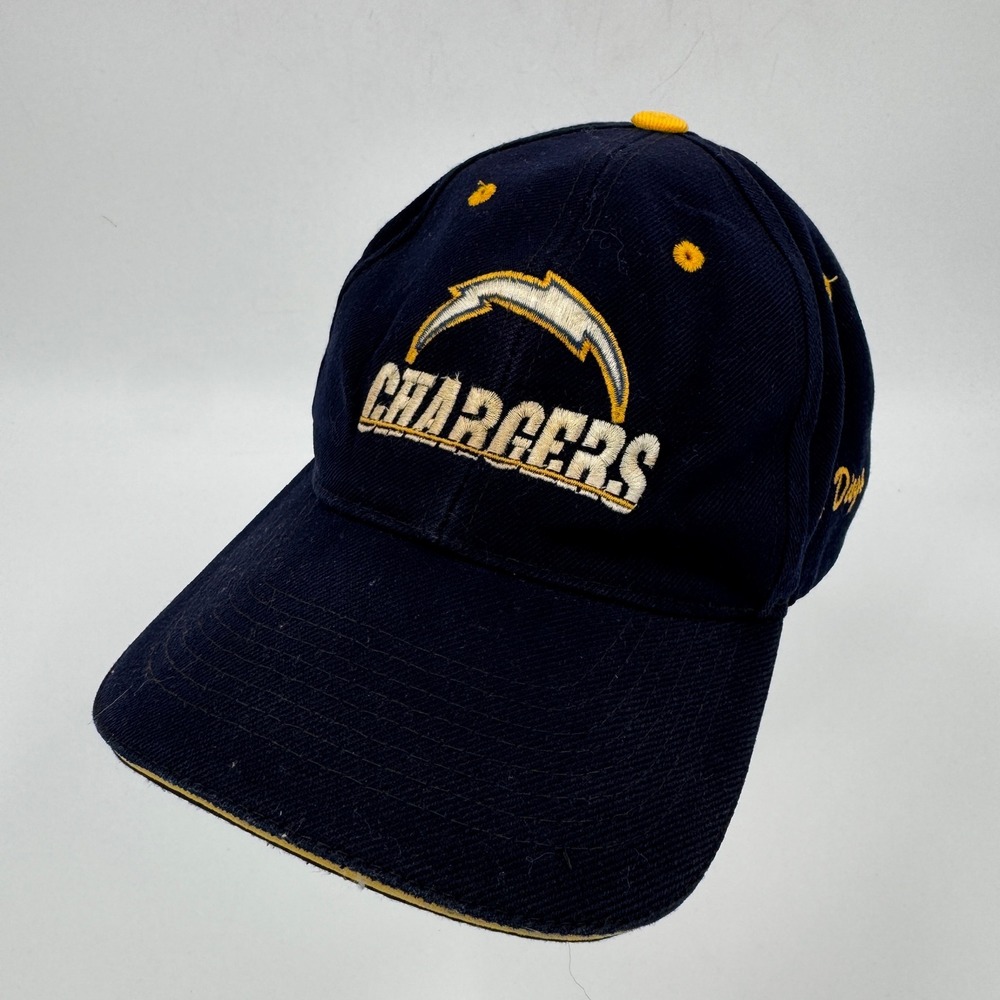 Vintage San Diego Chargers NFL Navy Blue Yellow Strapback Hat Baseball Cap